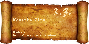 Kosztka Zita névjegykártya